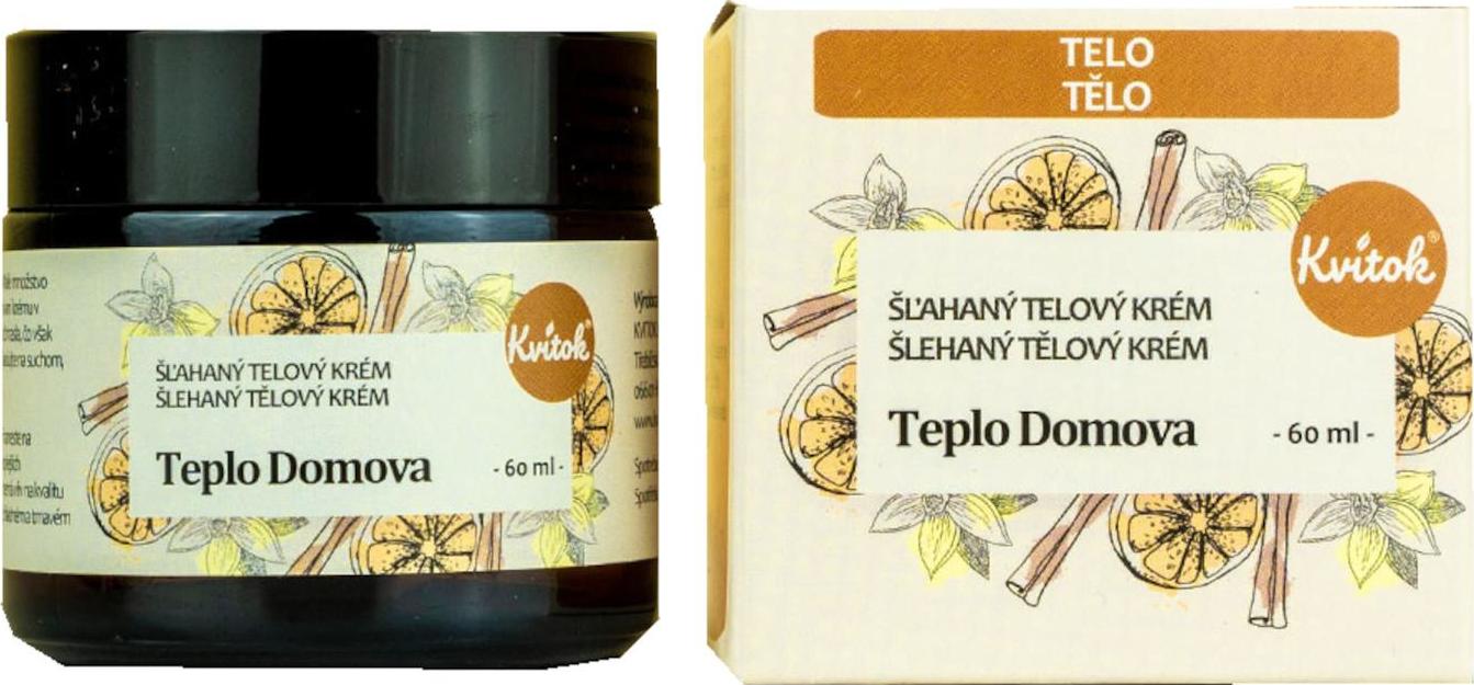 Kvitok Šlehaný tělový krém Teplo domova 60 ml