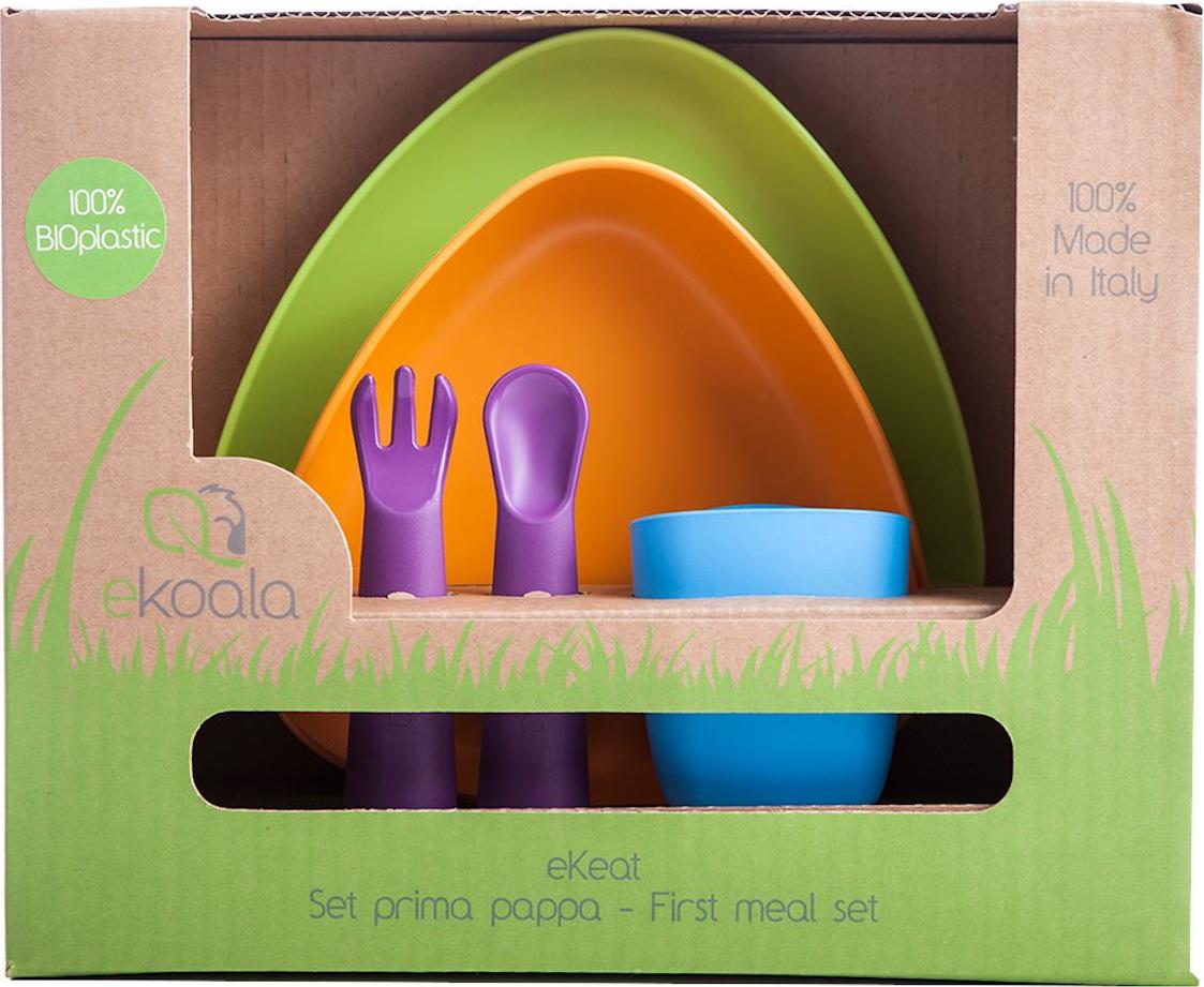 eKoala eKeat BIO plast Dětská jídelní sada 5 ks