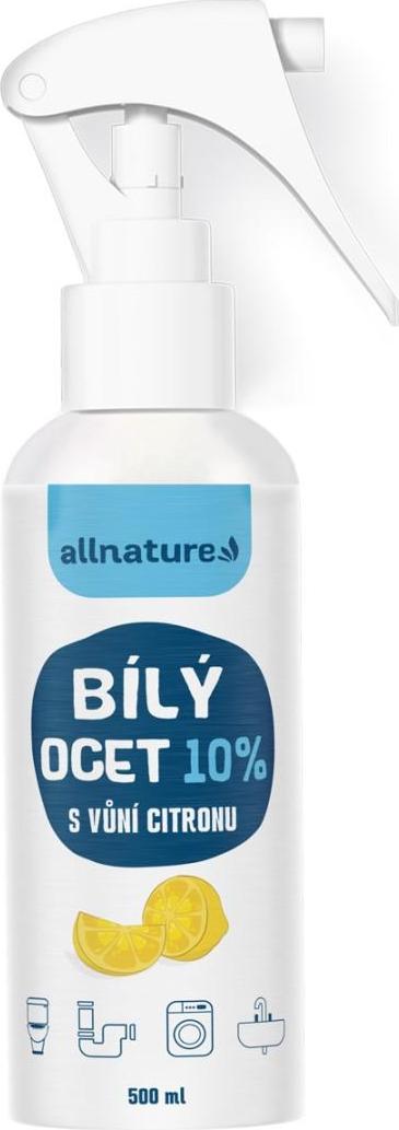 Allnature Bílý ocet sprej 10 % s vůní citrónu 500 ml