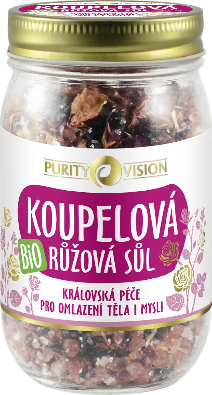 Purity Vision Růžová koupelová sůl 400 g