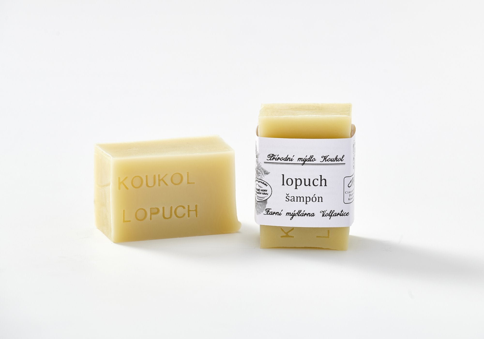 Mýdlárna Koukol Tuhý šampon proti lupům - Lopuch (70 g) - pomáhá s léčbou seborey Mýdlárna Koukol