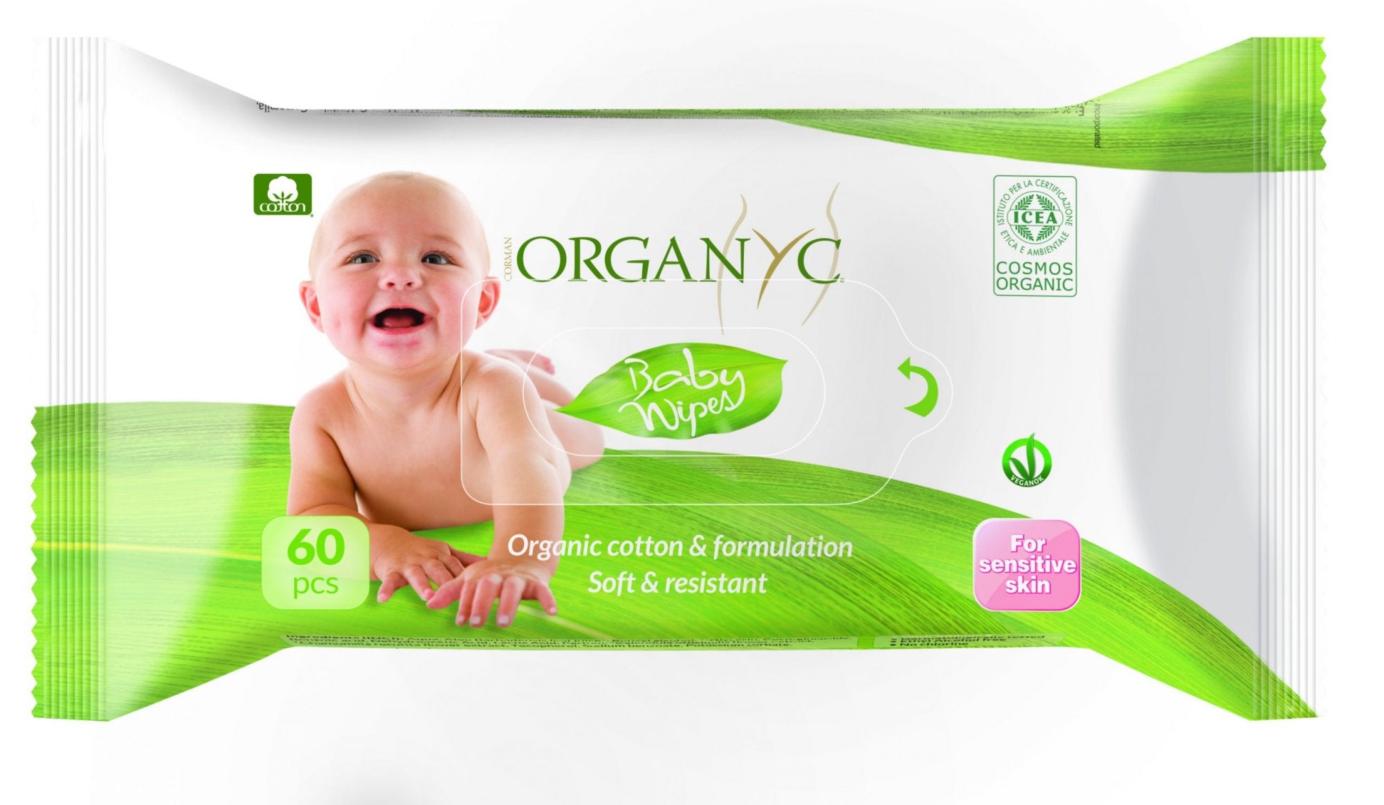 Organyc Dětské vlhčené hygienické ubrousky BIO (60 ks) Organyc