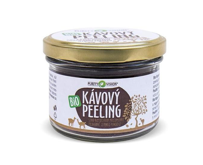 Purity Vision Kávový peeling BIO 175 g - pro hedvábně jemnou pokožku Purity Vision