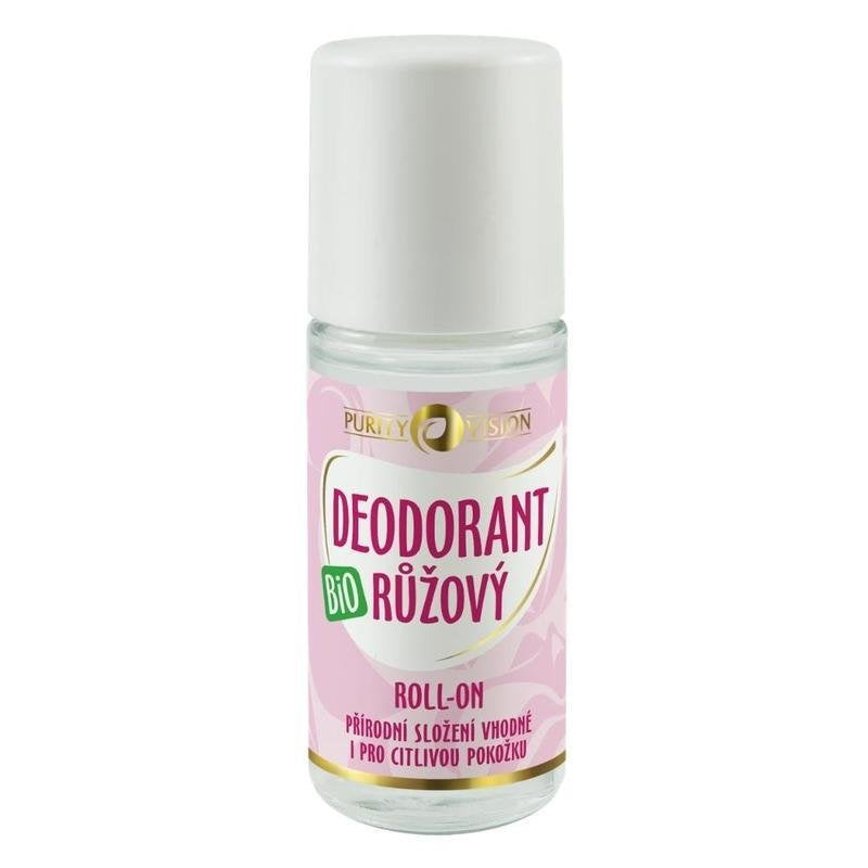 Purity Vision Růžový deodorant roll-on BIO (50 ml) - vhodný i pro citlivou pokožku Purity Vision