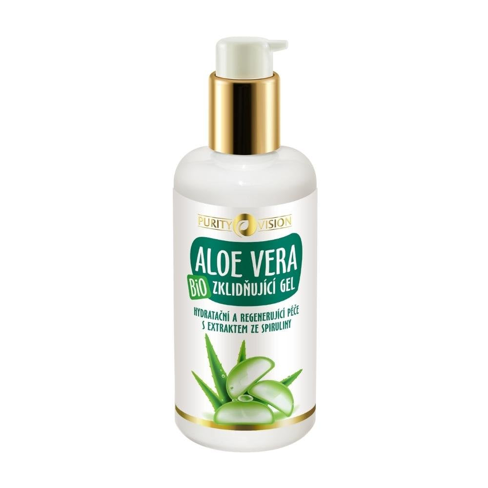 Purity Vision Zklidňující Aloe vera gel BIO (200 ml) - se spirulinou a heřmánkem Purity Vision
