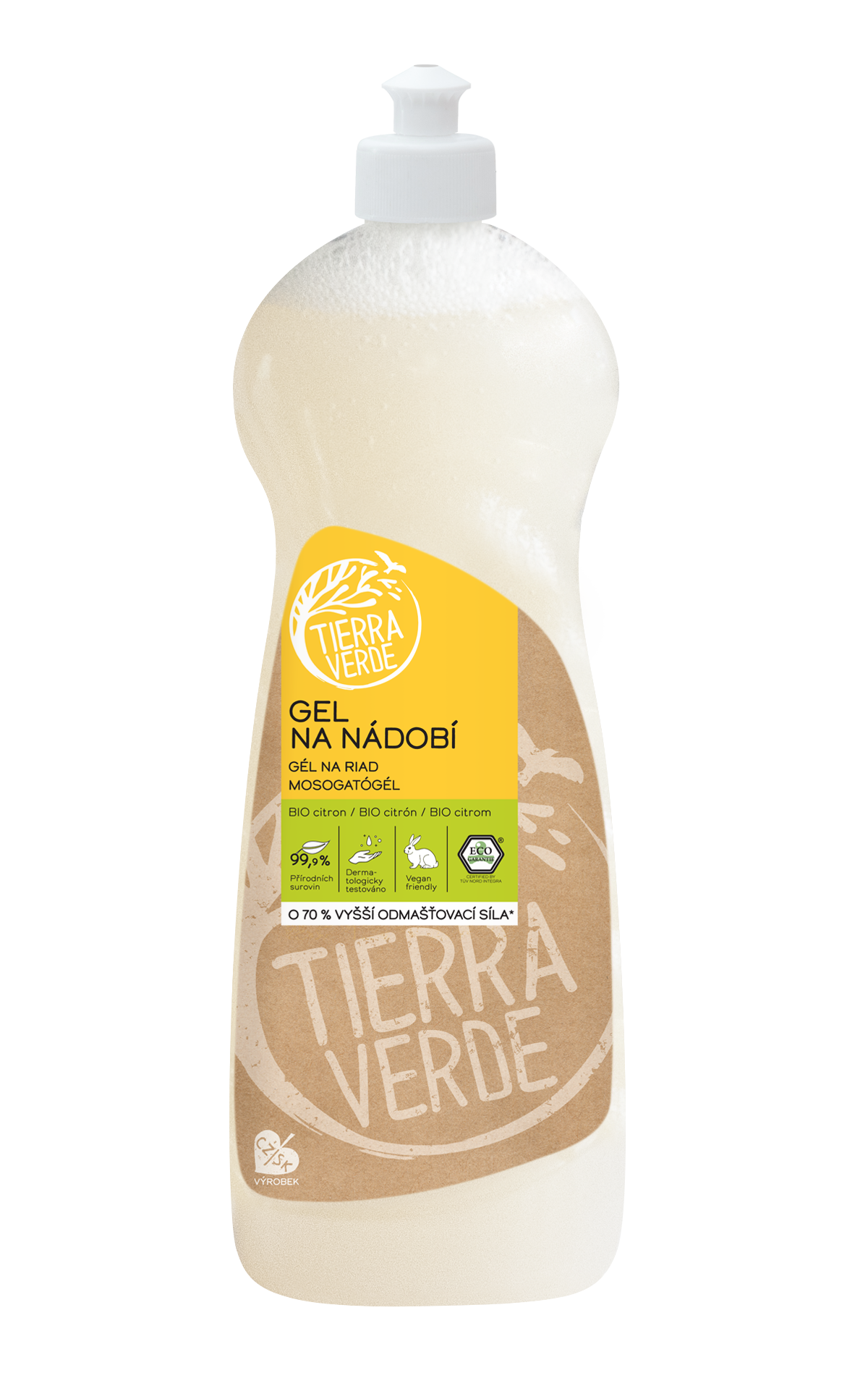 Tierra Verde Gel na nádobí s BIO citronovou silicí 1 l Tierra Verde