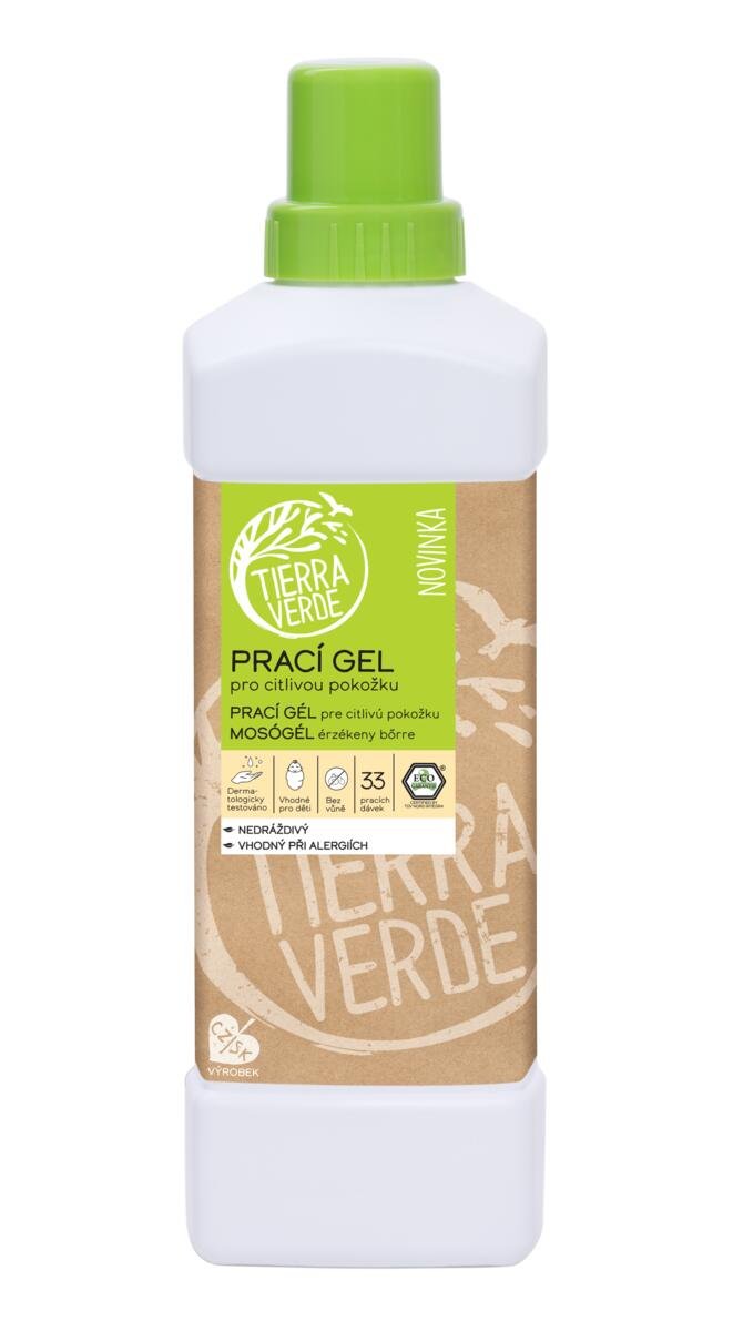Tierra Verde Prací gel pro citlivou pokožku 1 l - ideální pro ekzematiky