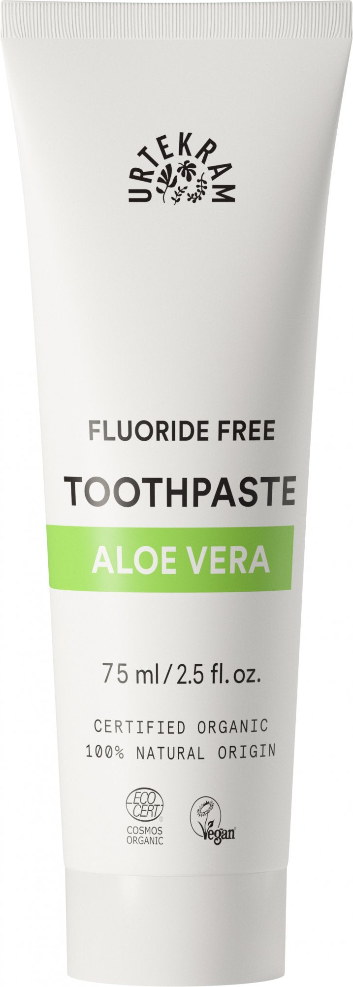 Urtekram Zubní pasta s aloe vera BIO (75 ml) - bez fluoru Urtekram