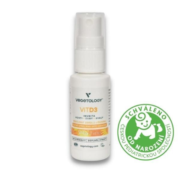 Vegetology VitD3 1000 IU ve spreji (20 ml) - vhodný i pro malé děti a miminka Vegetology
