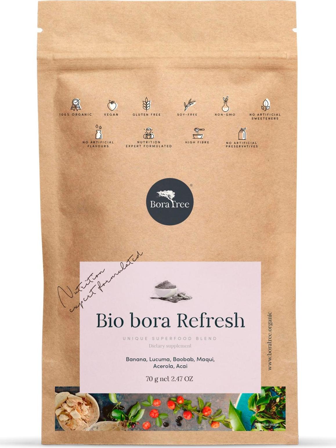 BoraTree Unikátní směs superfoods BIO bora Refresh 7 porcí 70 g