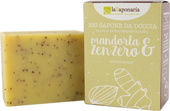 laSaponaria Tuhé olivové mýdlo BIO - Mandle a zázvor (100 g) laSaponaria