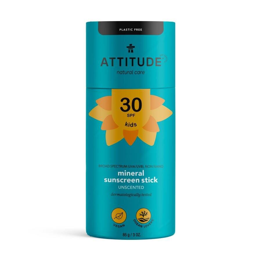 Attitude Dětská 100% minerální ochranná tyčinka na celé tělo (SPF 30) bez vůně 85 g