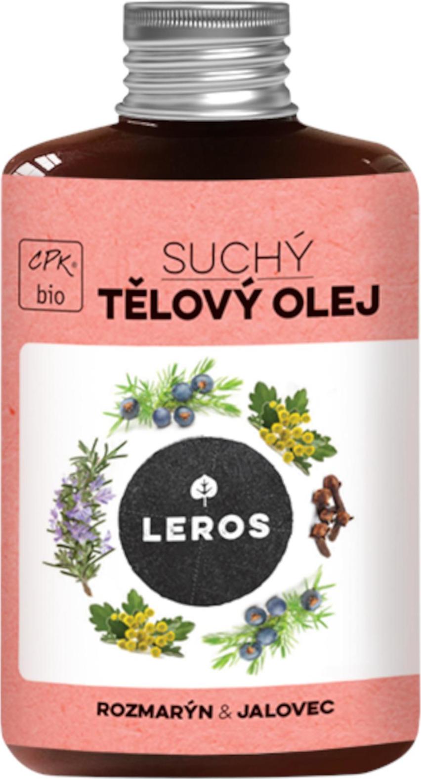 Leros Suchý tělový olej rozmarýn & jalovec 100 ml
