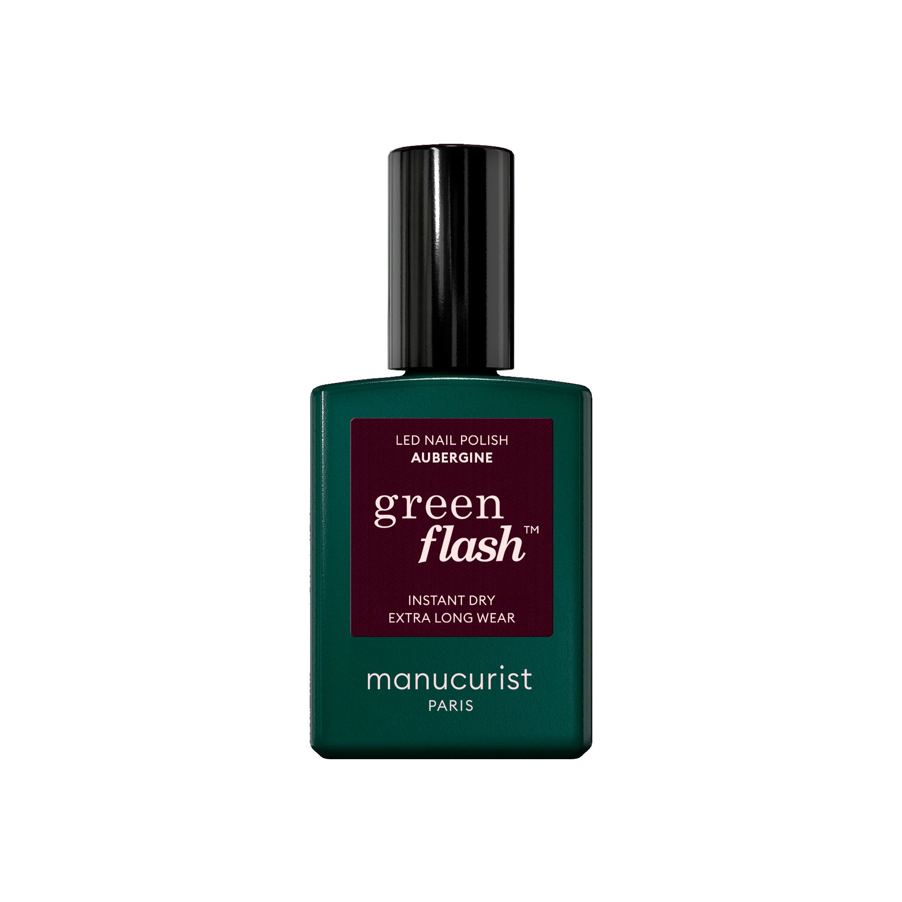 Manucurist Green Flash LED gel lak na nehty - Aubergine (15 ml) - sytě fialová lilková barva Manucurist