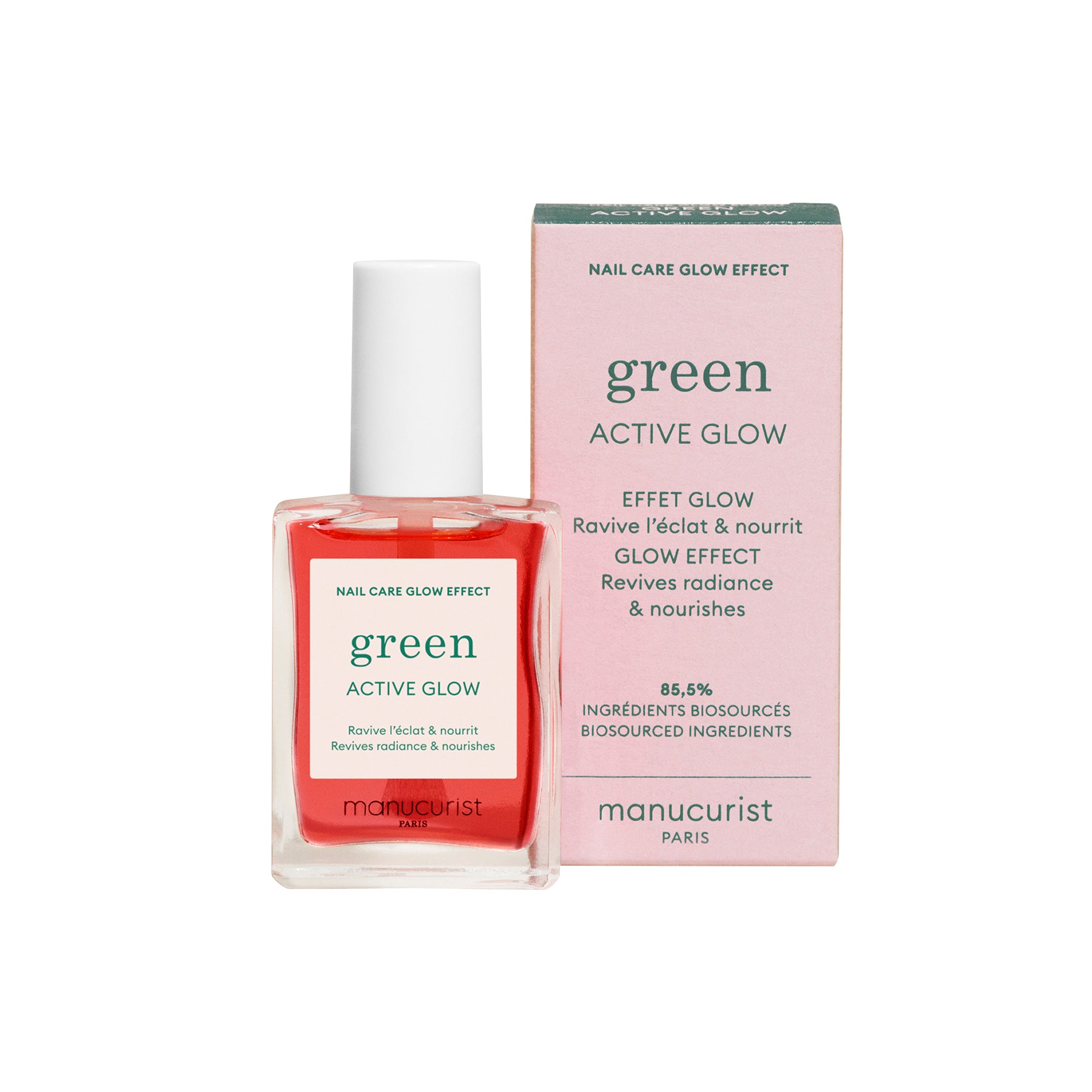 Manucurist Green Pečující lak na nehty Active Glow (15 ml) - pečuje a zkrášluje Manucurist