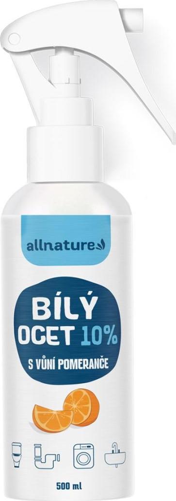 Allnature Bílý ocet sprej 10 % s vůní pomeranče 500 ml