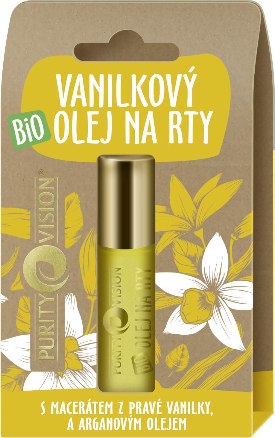 Purity Vision Bio Vanilkový olej na rty 10 ml