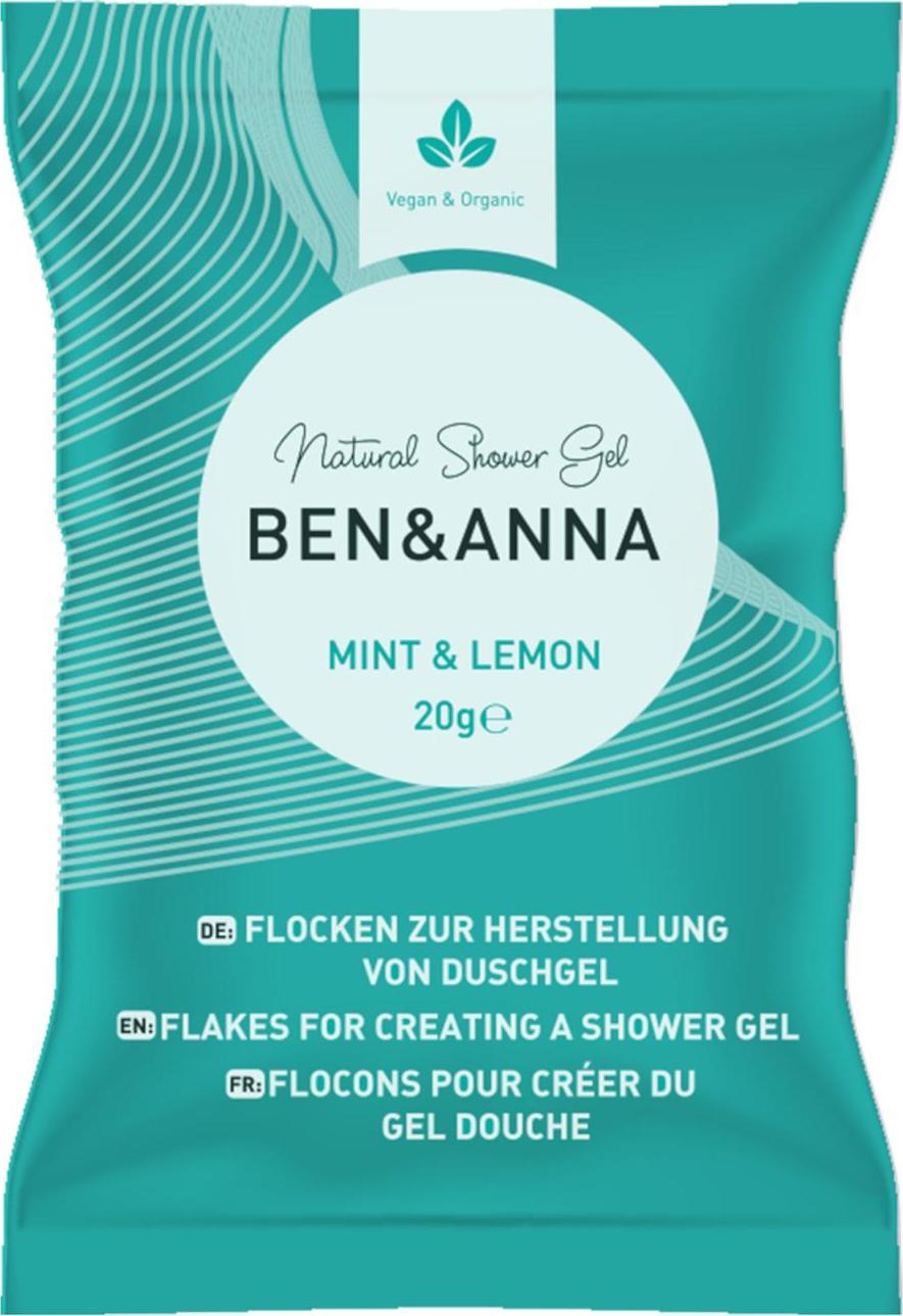 Ben & Anna Sprchový gel v zrníčkách MINT&LEMON 2 × 20 g