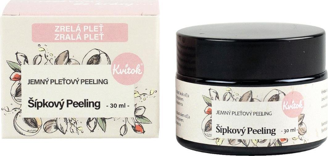 Kvitok Jemný šípkový peeling pro zralou pleť 30 ml