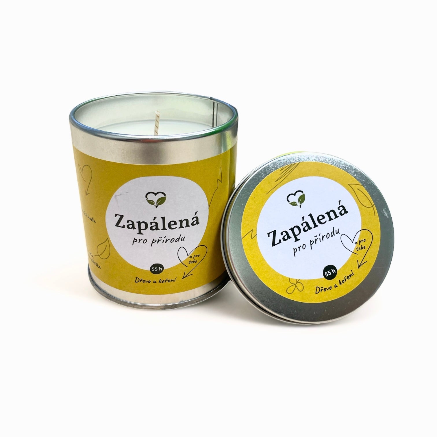 Econea Vonná svíčka v plechovce (200 g) - Zapálená pro přírodu - dřevo a koření - II. jakost - hořím pro přírodu a taky pro tebe The Greatest Candle in the World