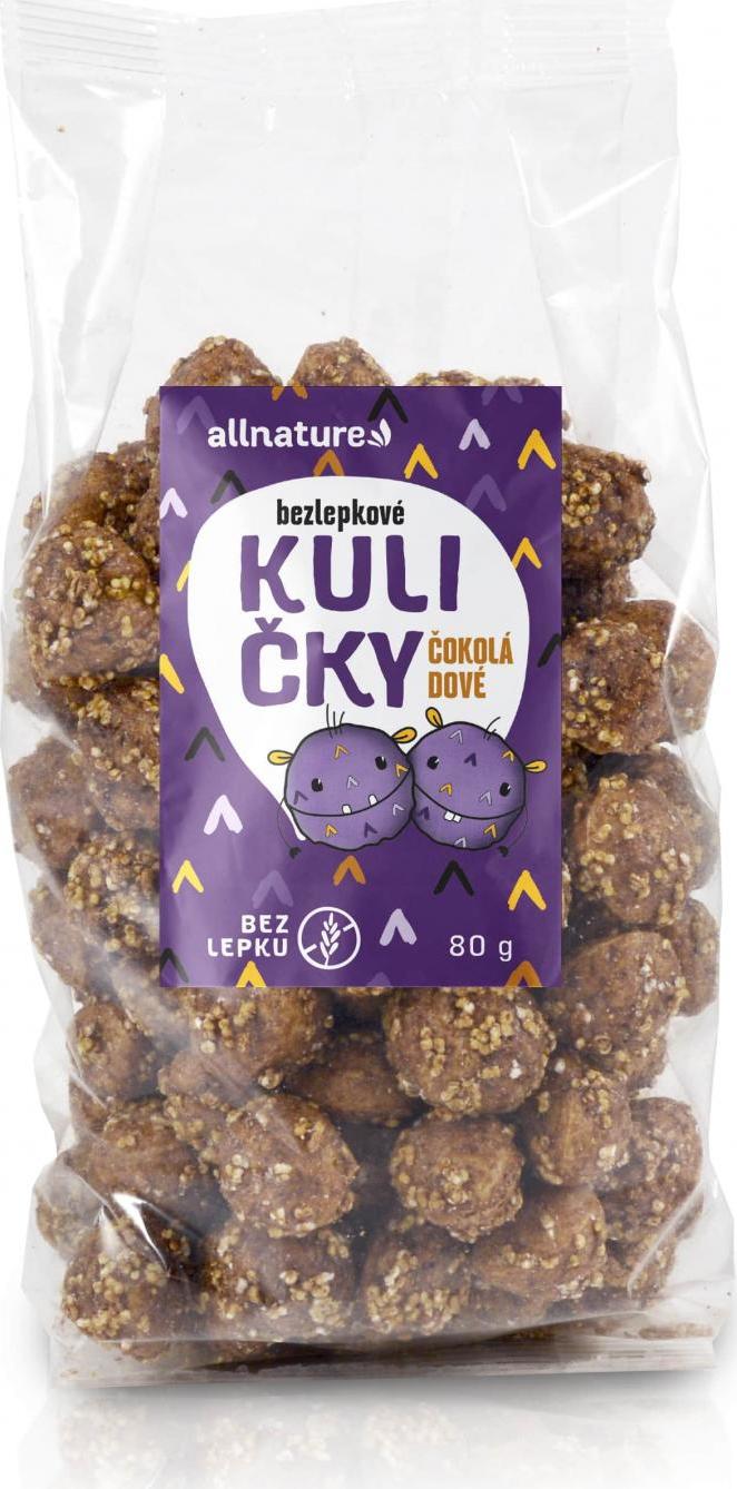 Allnature Bezlepkové Kuličky čokoládové 80 g