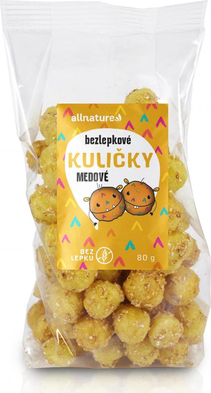 Allnature Bezlepkové Kuličky medové 80 g