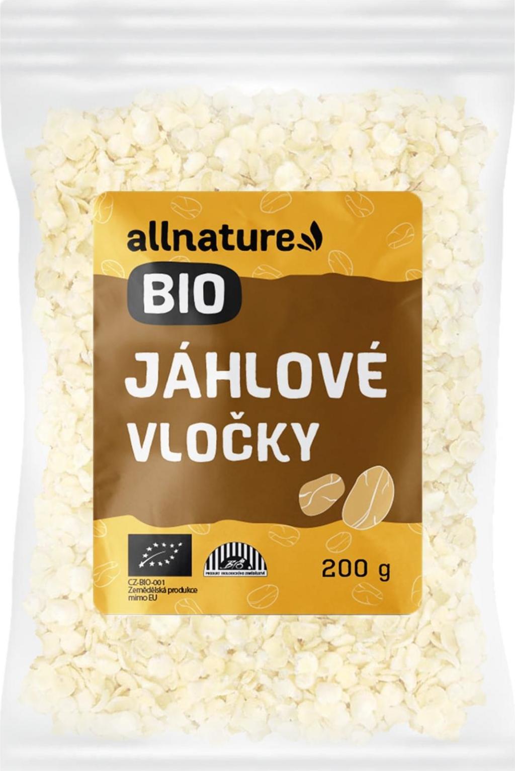 Allnature Jáhlové vločky BIO 200 g