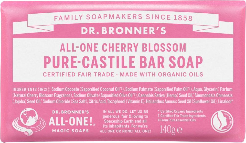 Dr. Bronner's Tuhé mýdlo Cherry Blossom 140 g