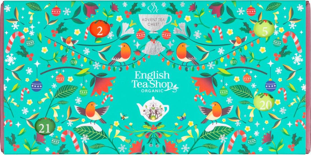 English Tea Shop Adventní kalendář Truhlík - 25 pyramidek BIO čajů 50 g