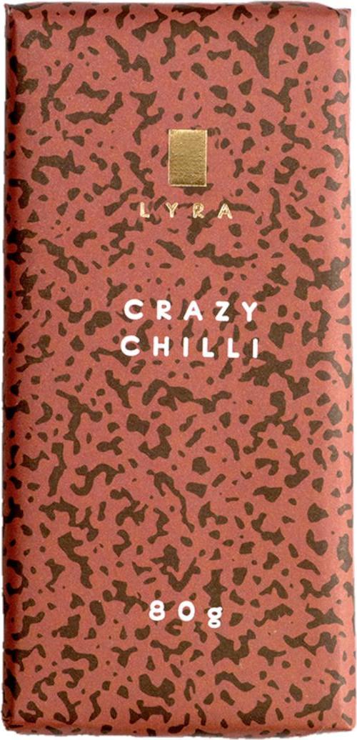 LYRA Hořká čokoláda CRAZY CHILLI 80 g