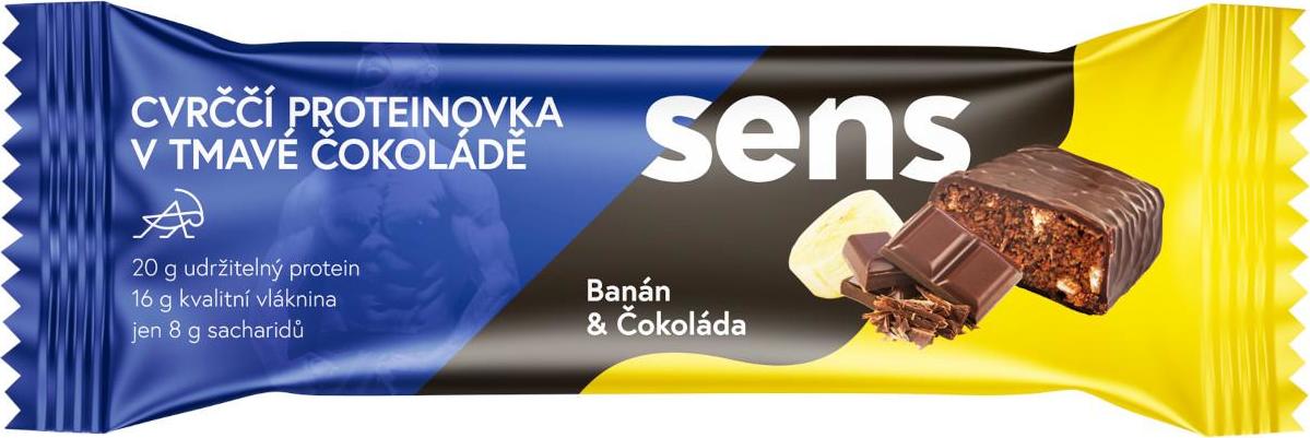 SENS Cvrččí Proteinovka v Tmavé Čokoládě - Banán 63 g