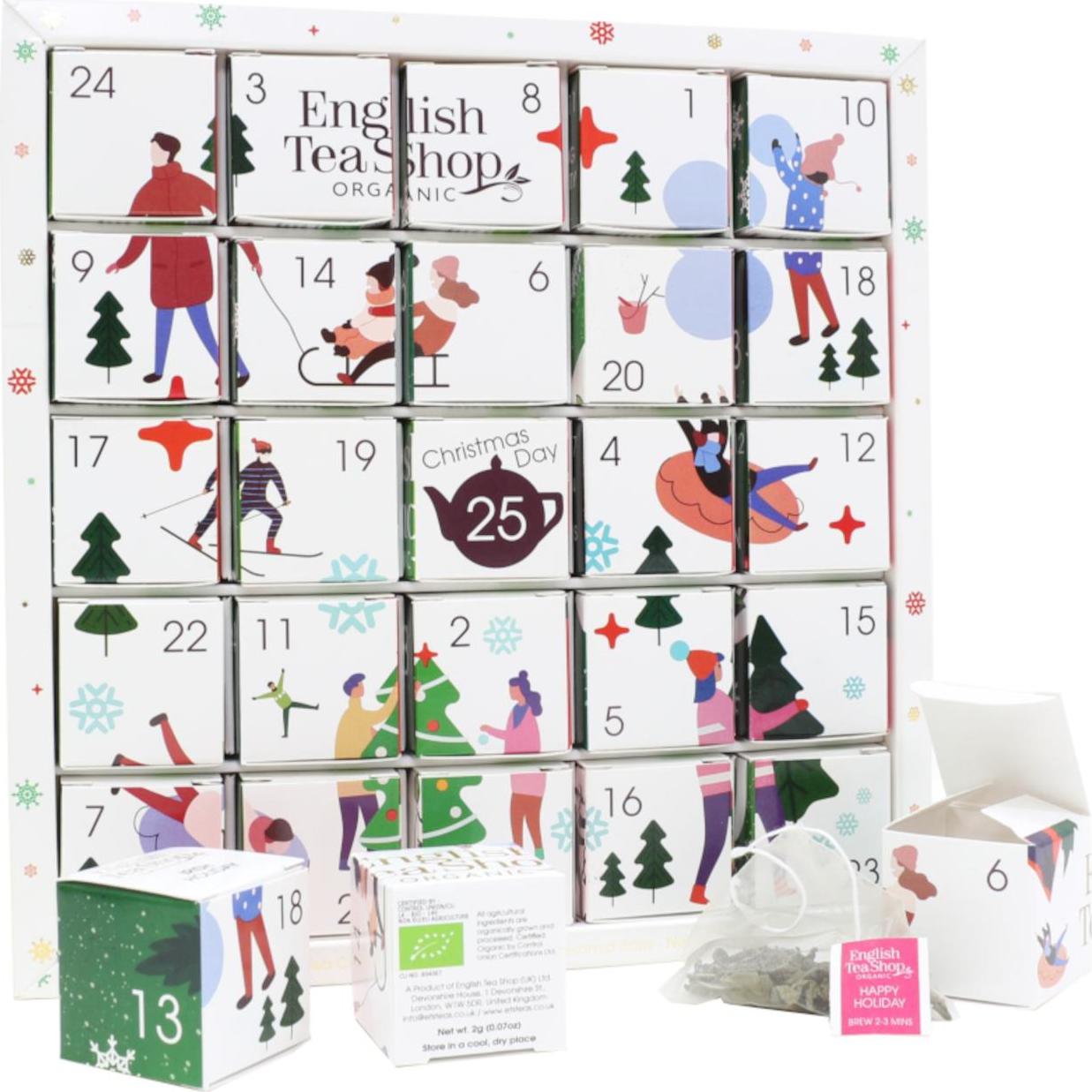 English Tea Shop Bílý adventní kalendář Puzzle 50 g