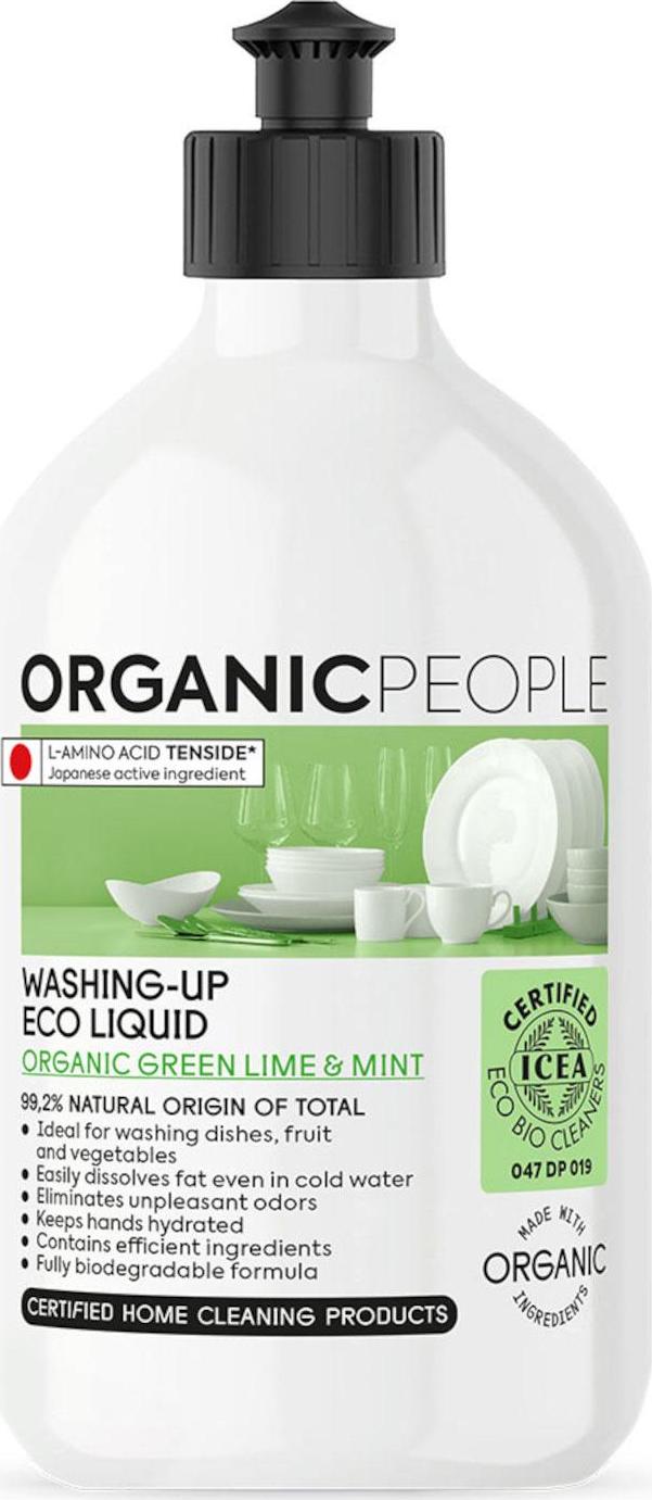 Organic People Eko prostředek na nádobí - Organická zelená limeta a máta 500 ml