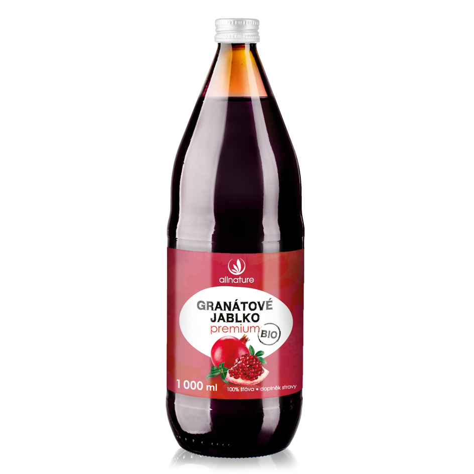 Allnature Šťáva z granátového jablka Premium BIO (1 l) - 100% přírodní