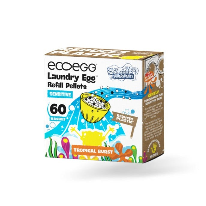 Ecoegg Náplň do pracího vajíčka SpongeBob s vůní Tropical Burst Sensitive - na 60 pracích cyklů - vhodné pro alergiky i ekzematiky Ecoegg