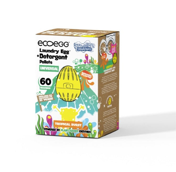 Ecoegg Prací vajíčko SpongeBob s vůní Tropical Burst Universal - na 60 pracích cyklů - vhodné i pro citlivou pokožku Ecoegg