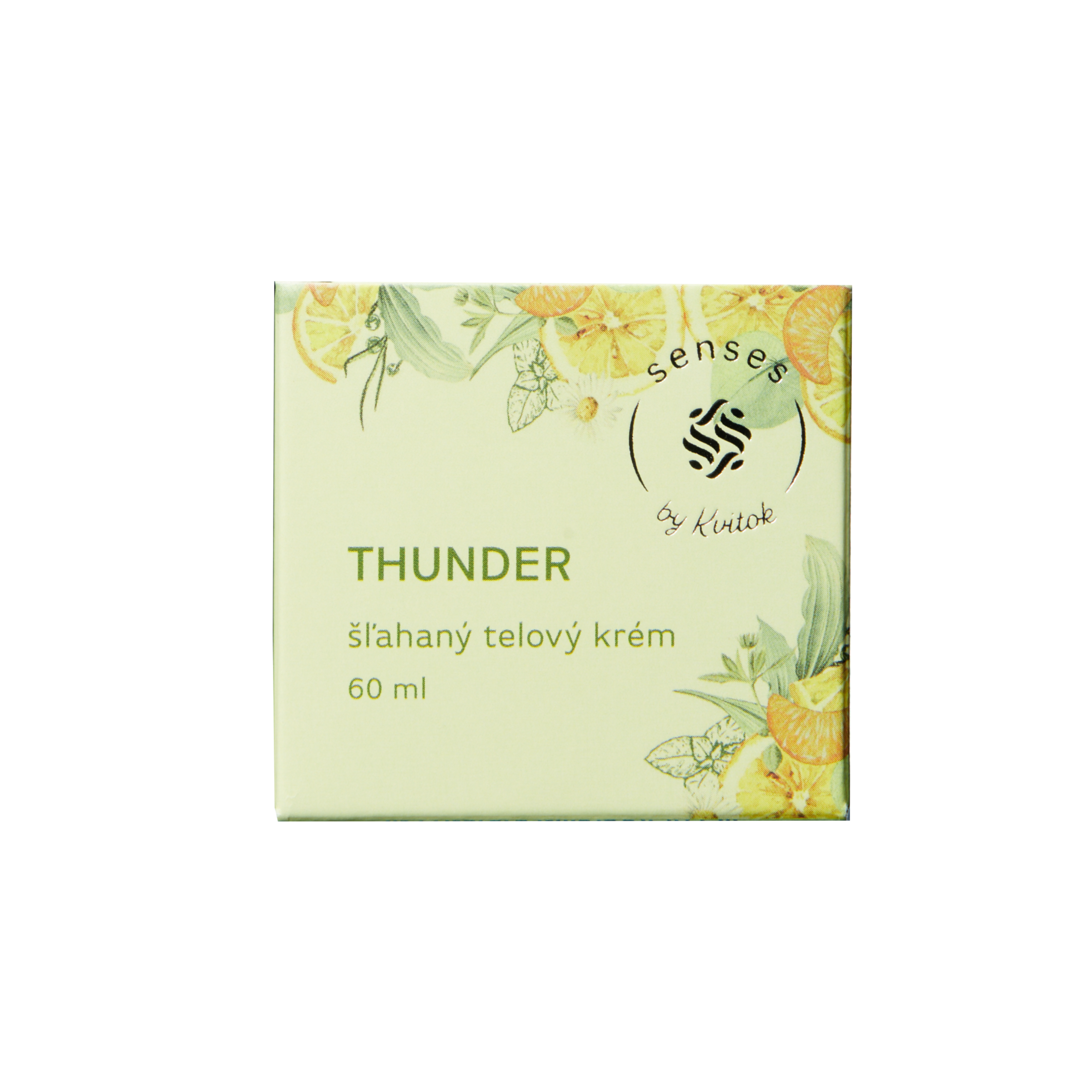 Kvitok Senses Šlehaný tělový krém Thunder (60 ml) - svěží unisex vůně Kvitok