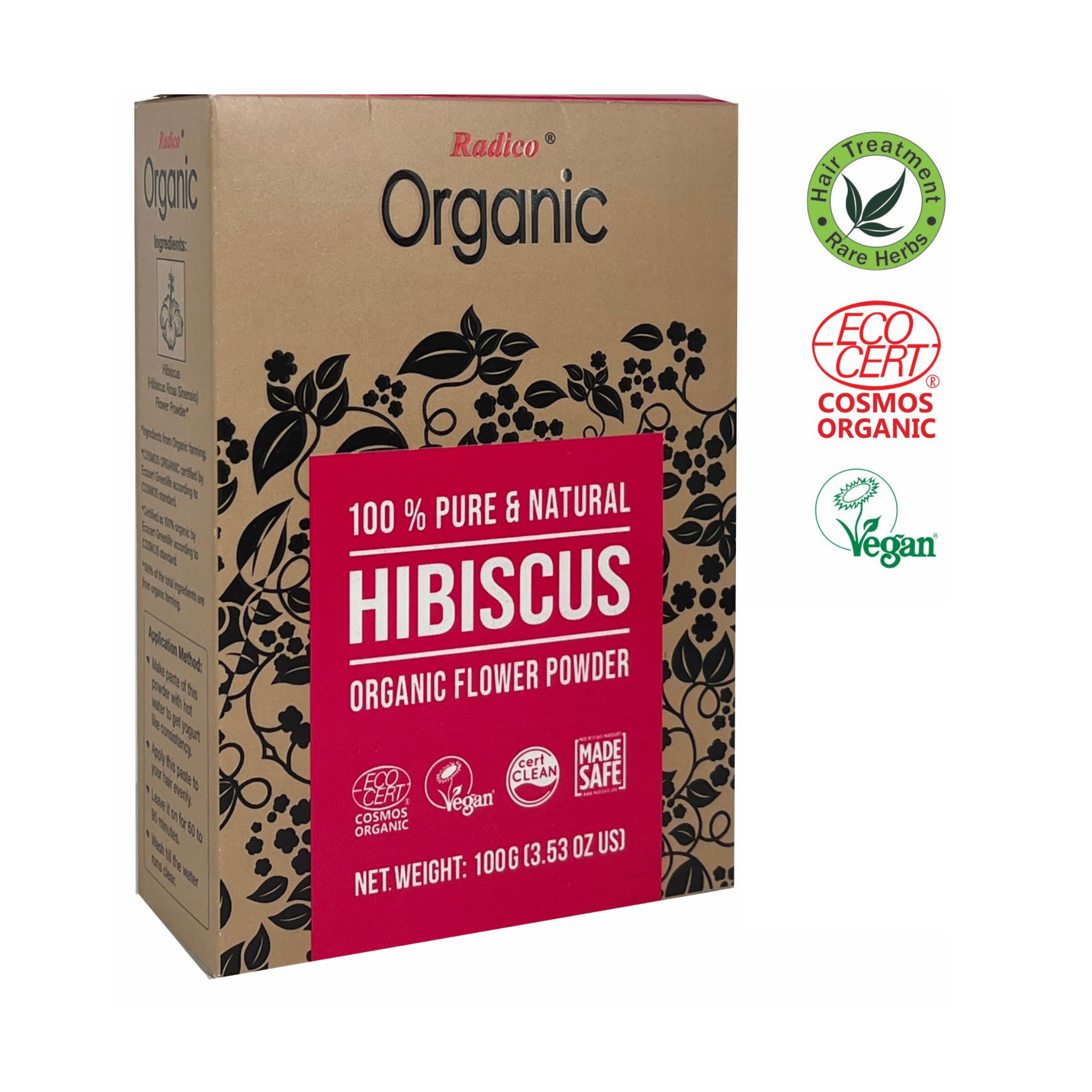 Radico Bylinná kúra BIO (100 g) - Hibiscus - II. jakost - proti šedivění a vypadávání vlasů Radico