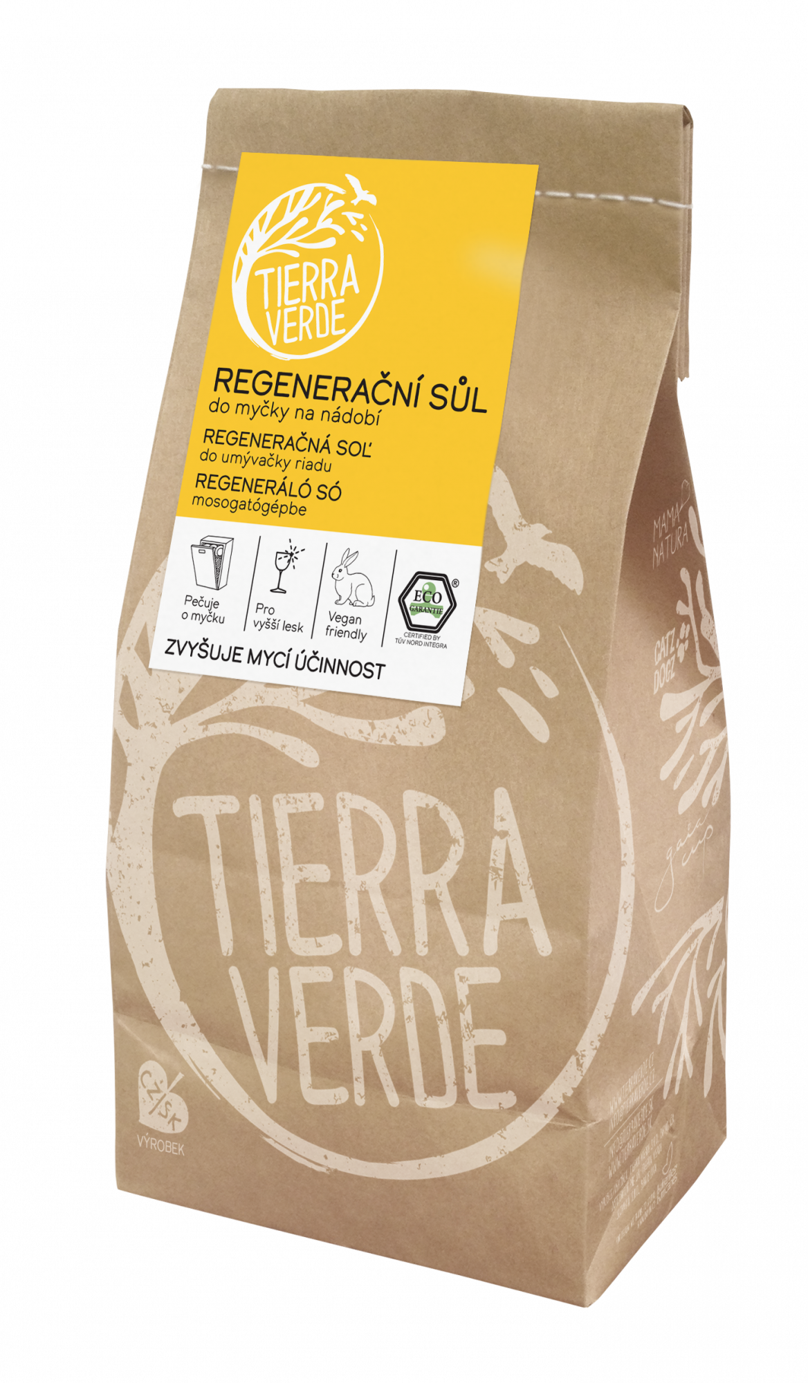 Tierra Verde Sůl do myčky - INOVACE - 2 kg - II. jakost - zabraňuje usazování vodního kamene Tierra Verde