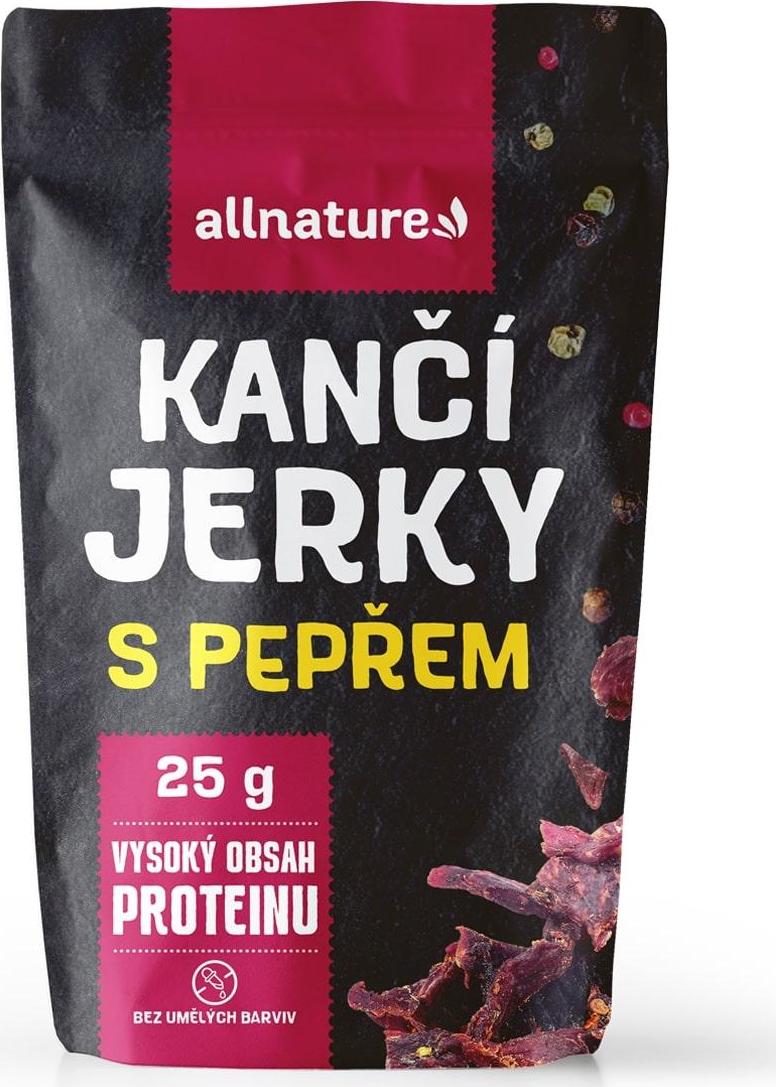 Allnature Kančí Jerky s pepřem 25 g