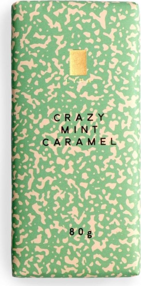 LYRA Mléčná čokoláda CRAZY MINT CARAMEL 80 g