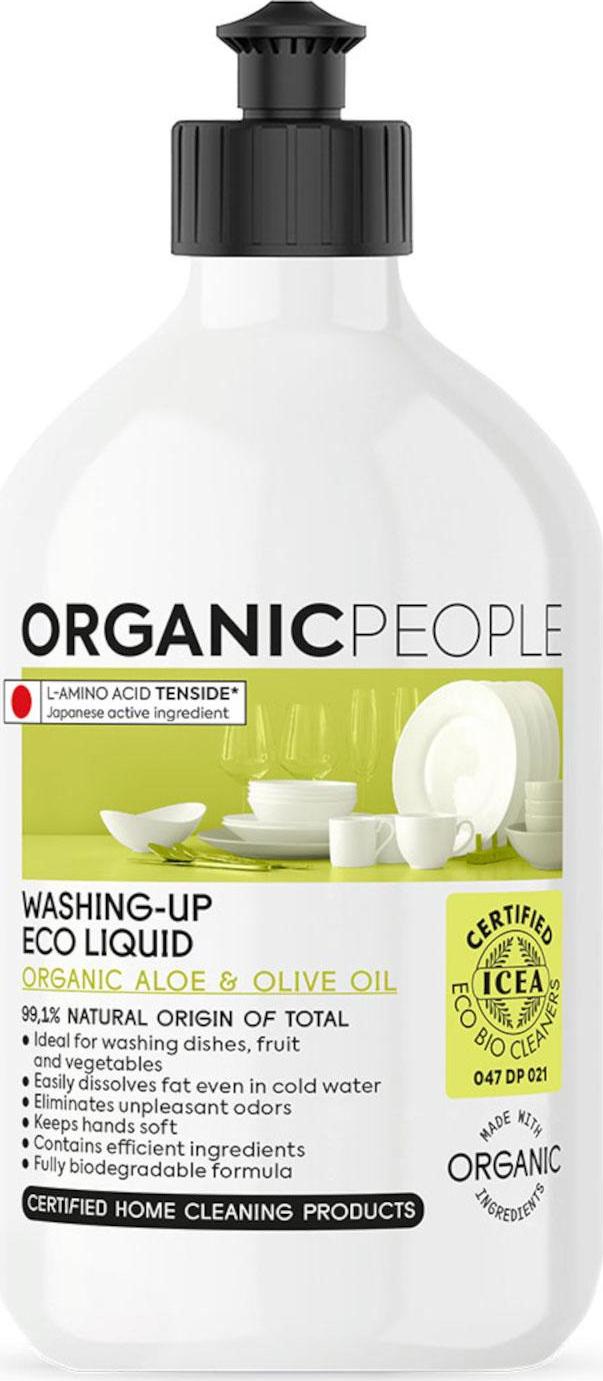 Organic People Eko prostředek na nádobí - Organická aloe a olivový olej 500 ml