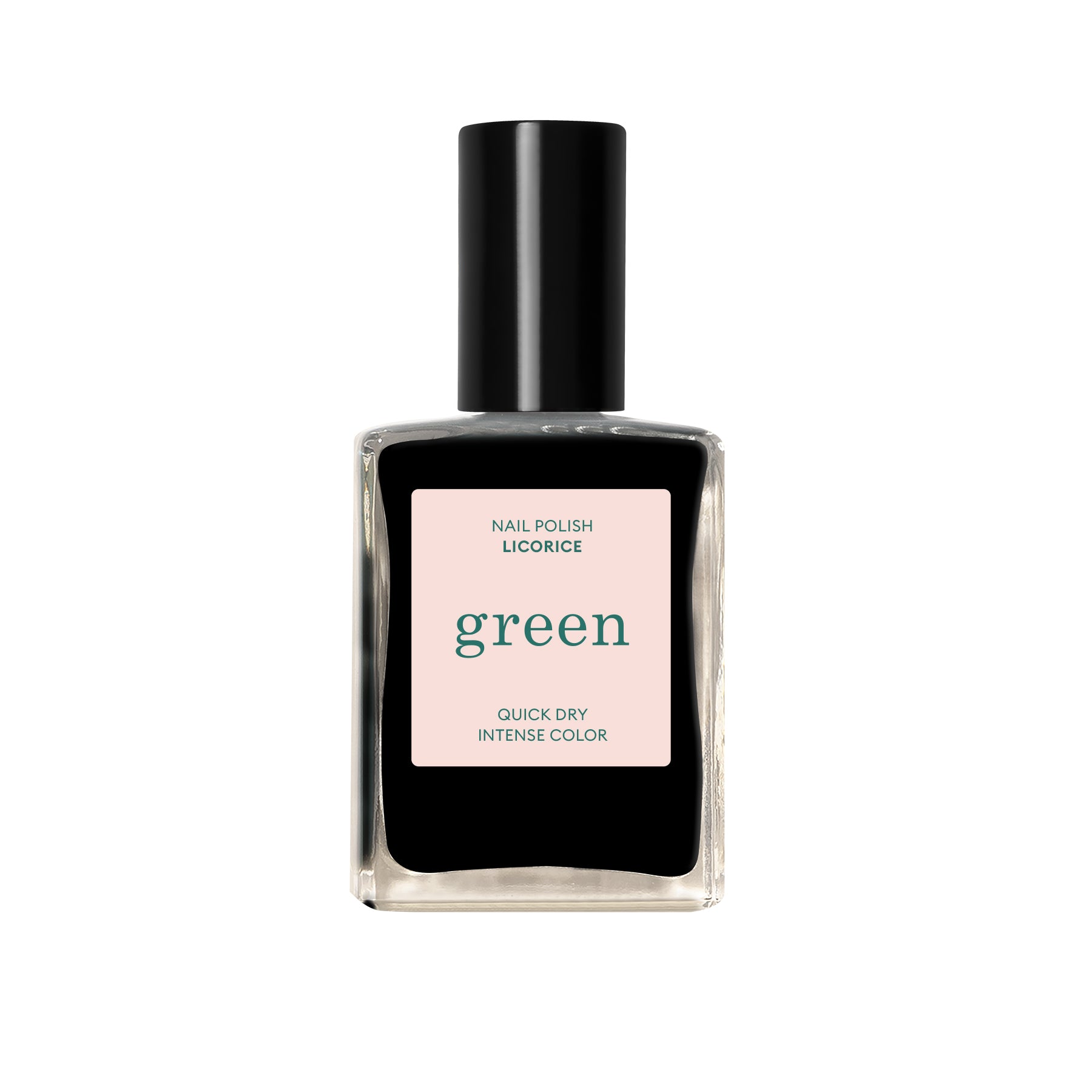 Manucurist Green lak na nehty - Licorice (15 ml) - nekompromisní černá Manucurist