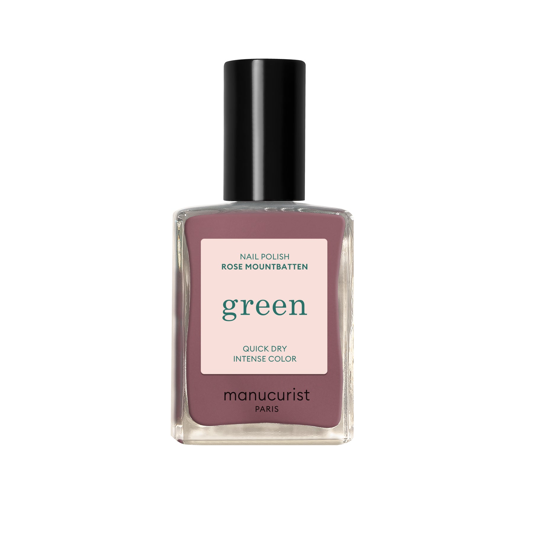 Manucurist Green lak na nehty - Rose Mountbatten (15 ml) - růžová s šedohnědými podtóny Manucurist