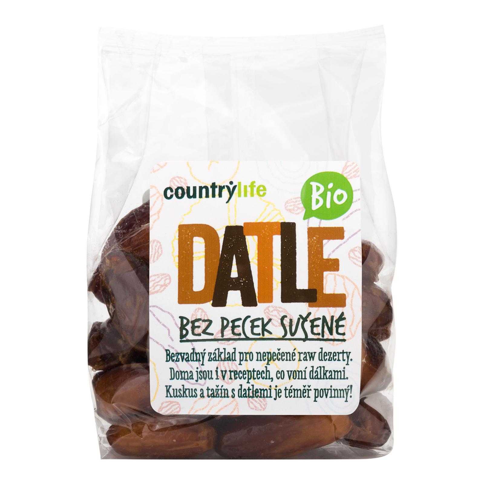 Country Life Datle sušené bez pecek BIO 250 g