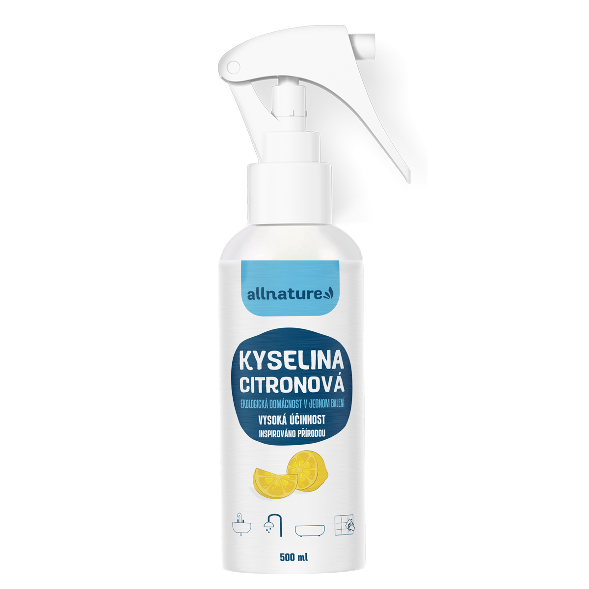 Allnature Kyselina citronová ve spreji (500 ml) - II. jakost - bojovník proti vodnímu kameni Allnature