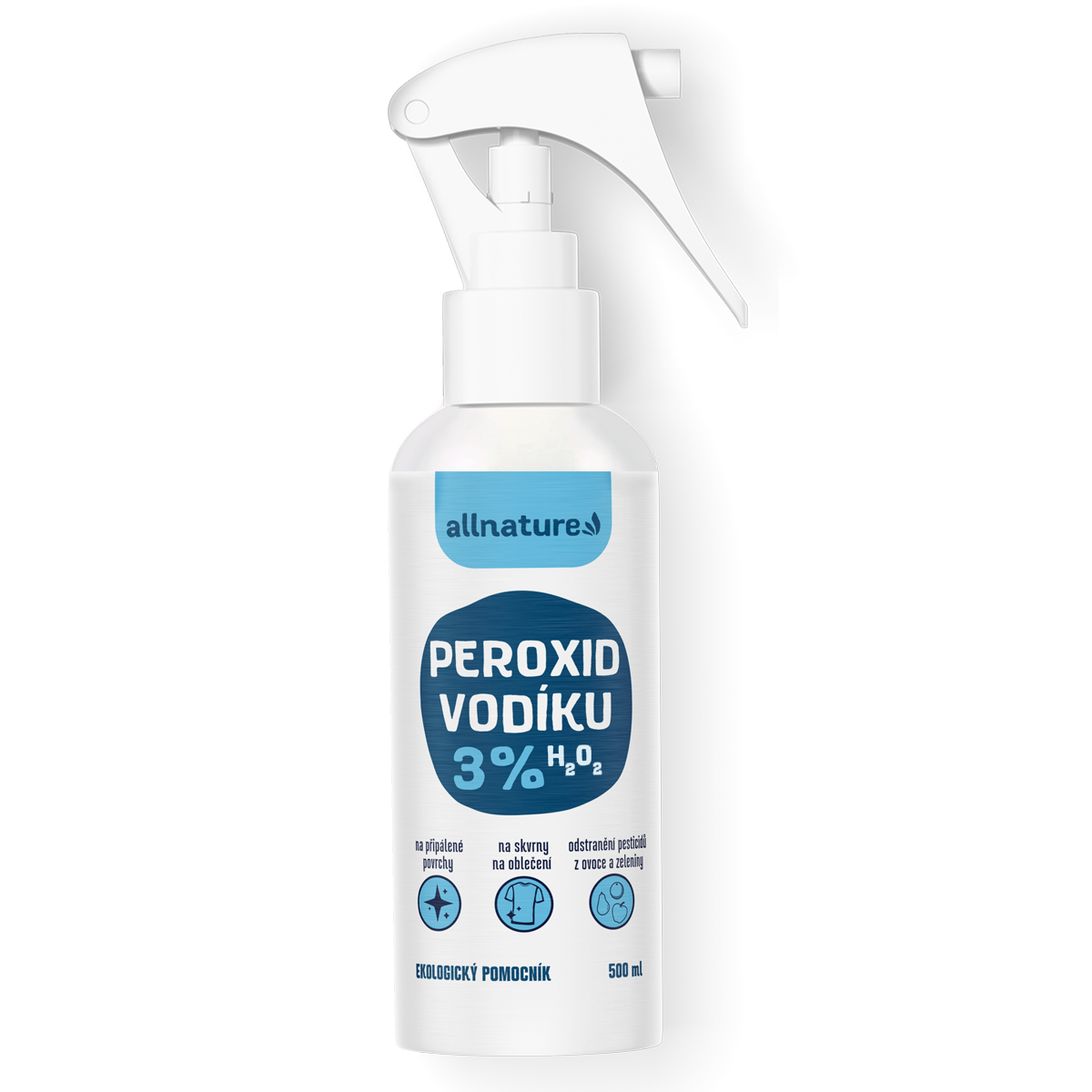 Allnature Peroxid vodíku 3% (500 ml) - II. jakost - univerzální pomocník do domácnosti Allnature
