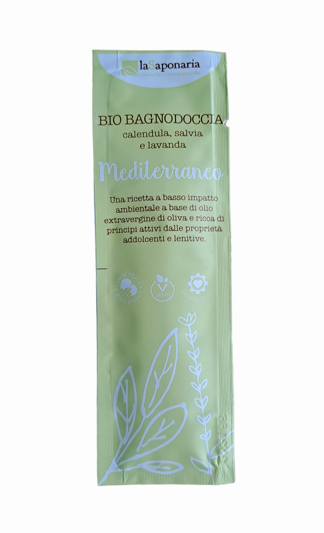 laSaponaria Středomořský sprchový gel BIO - vzorek (8 ml) - se středomořskými bylinkami laSaponaria