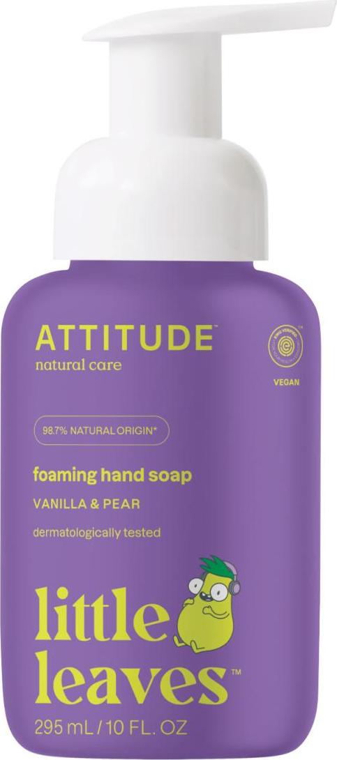 Attitude Dětské pěnivé mýdlo na ruce Little leaves s vůní vanilky a hrušky 295 ml