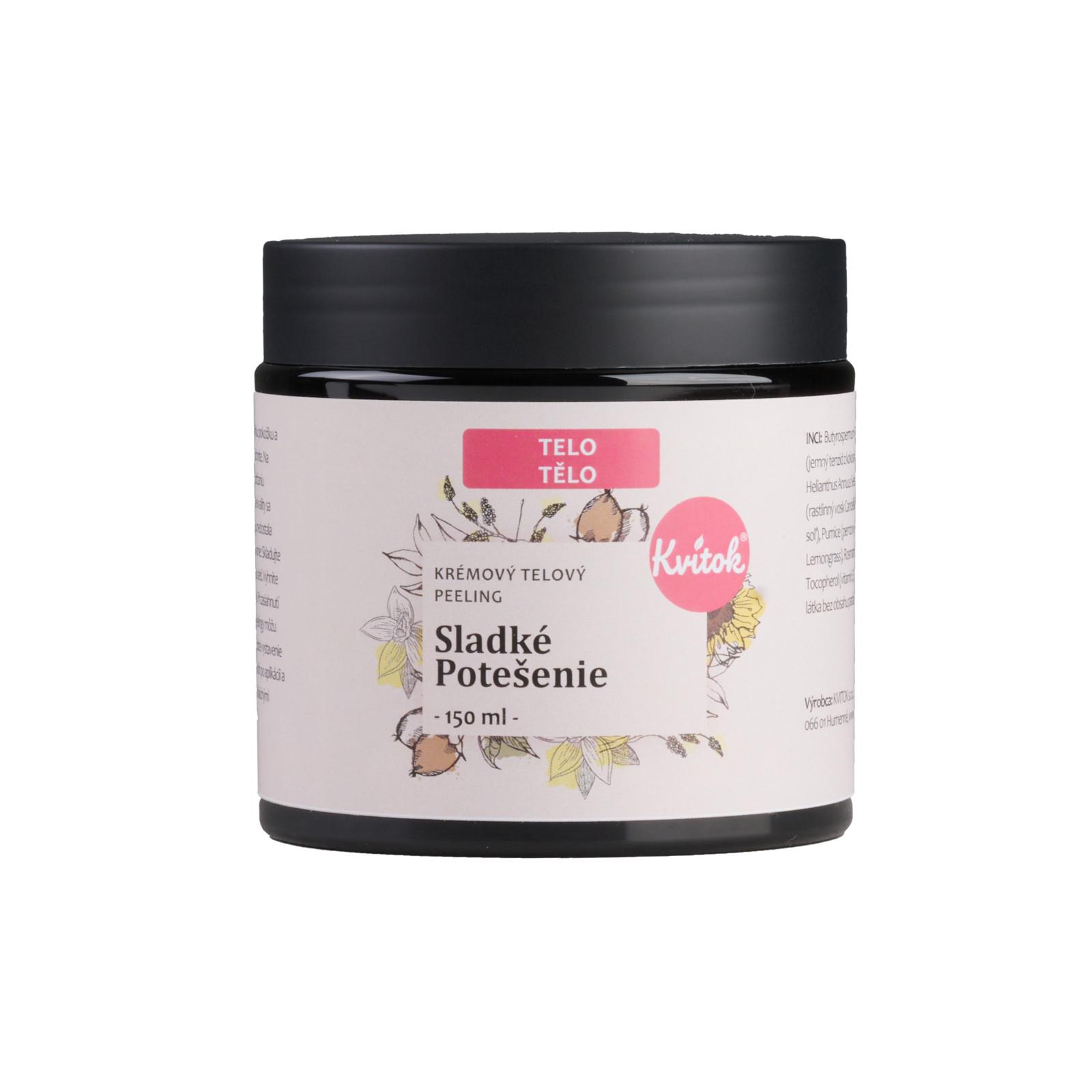 Kvitok Cukrový tělový peeling – Sladké pokušení 150 ml